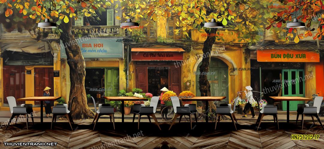 Tranh dán tường Phố cổ Hà Nội, Phố xưa - -HN251205-1P - Kết quả tìm kiếm tranh tường